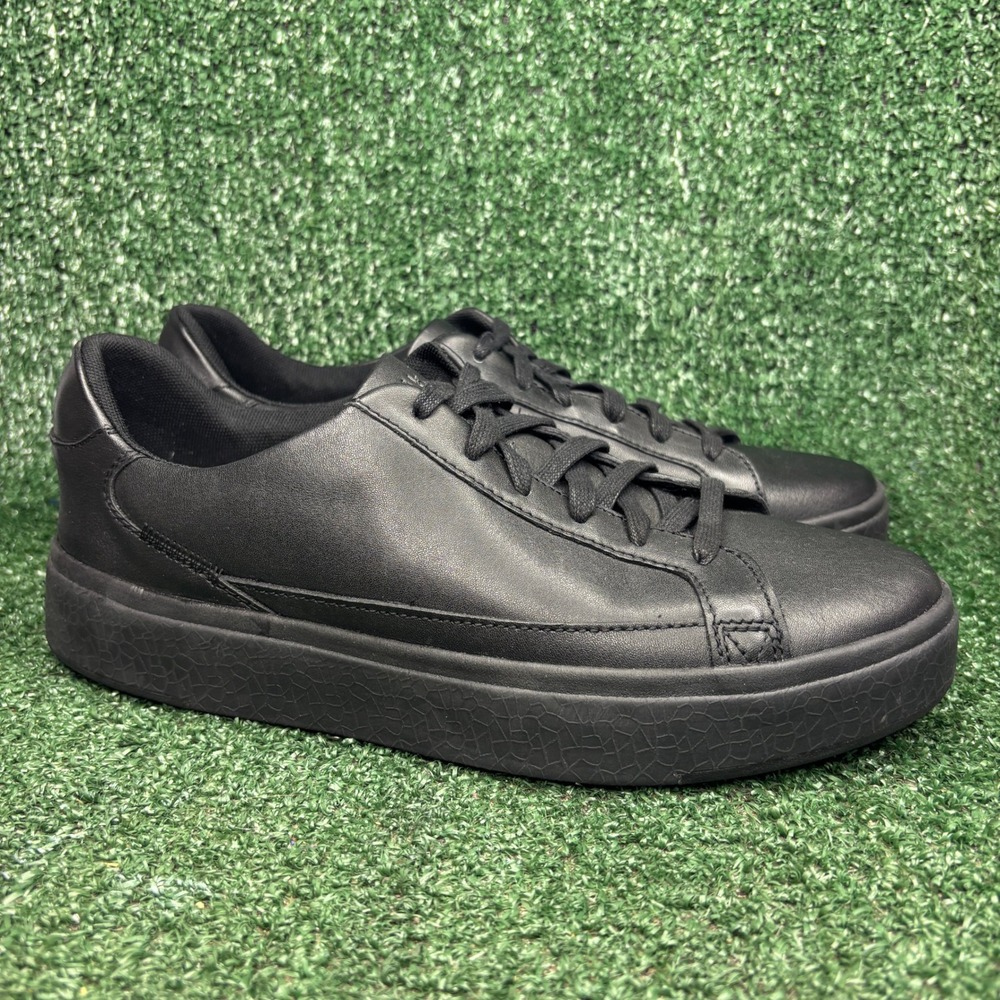 NEW Kizik Vegas‎ Hands Free Leather Comfort Minimalist Sneakers Black Womens 10